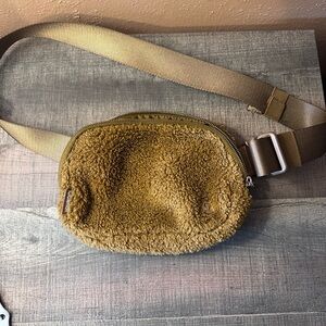 Lulu Lemon Brown Sherpa Belt Bag